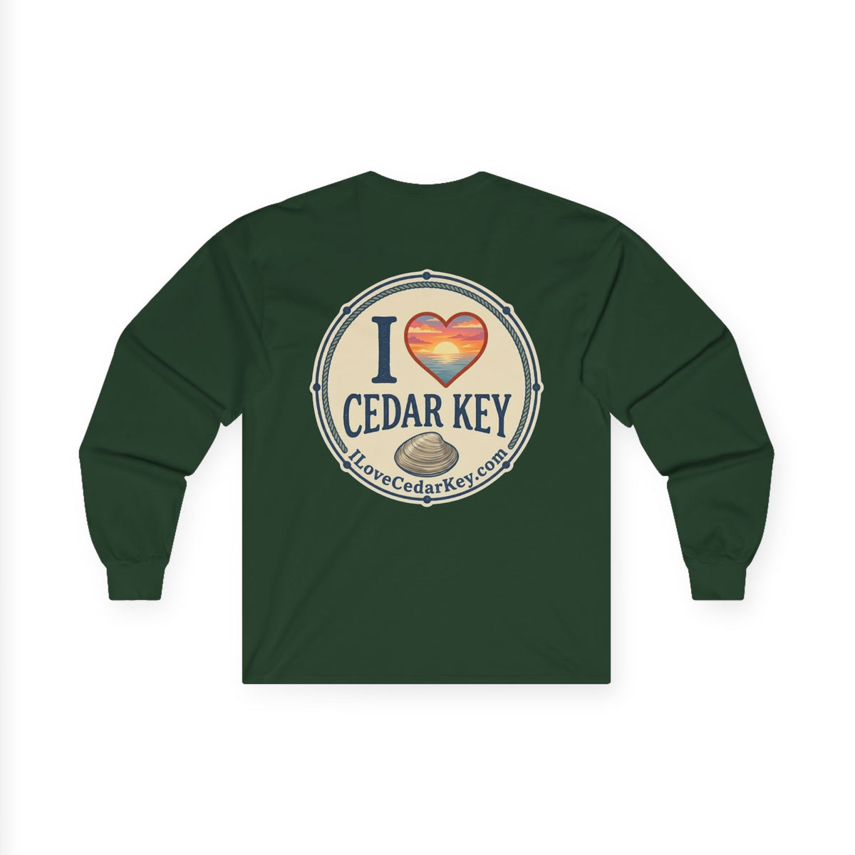 Official I Love Cedar Key logo  — Long Sleeve T-Shirt
