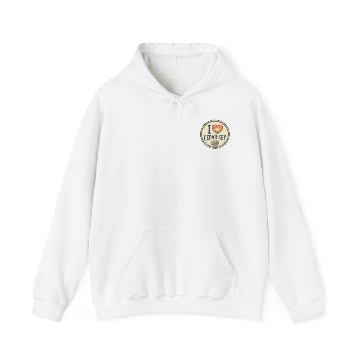 Hoodie - I  Love Cedar Key logo Pullover