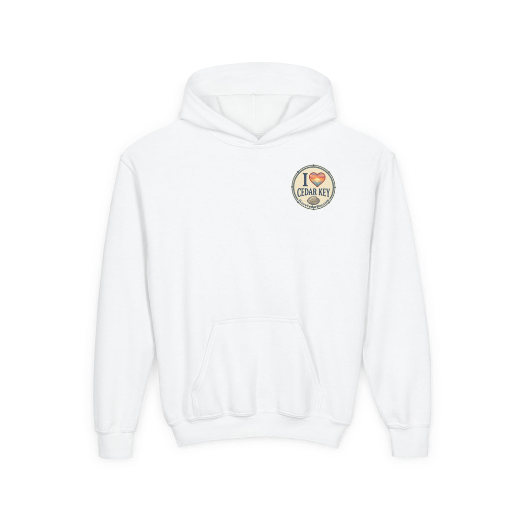 Youth Hoodie — I Love Cedar Key Logo Hooded Sweatshirt