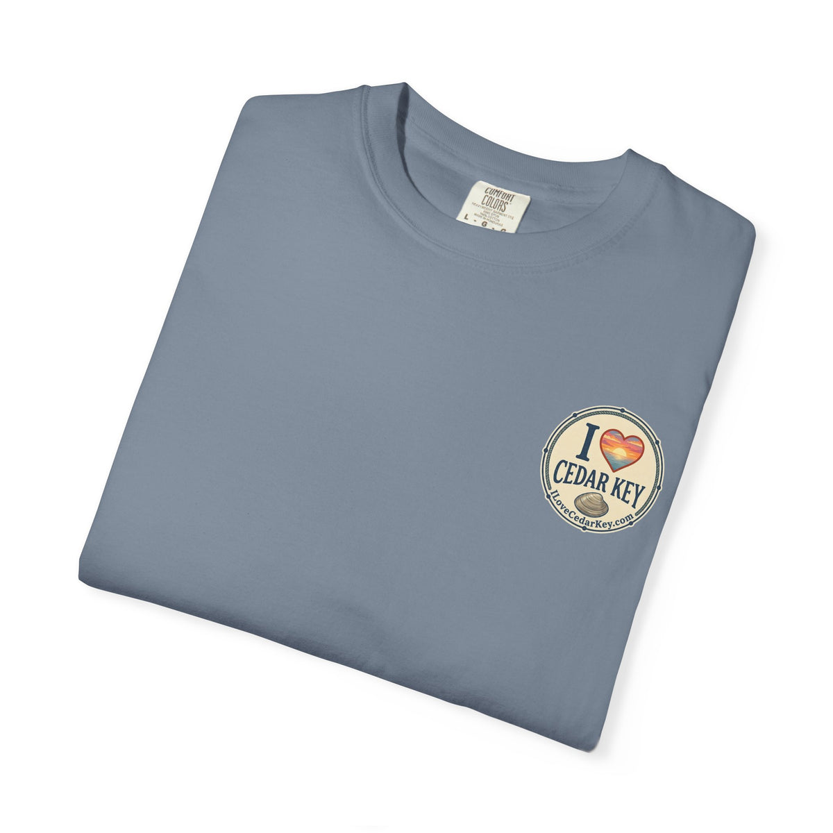 Official I Love Cedar Key logo Souvenir T-Shirt — Beach Tee
