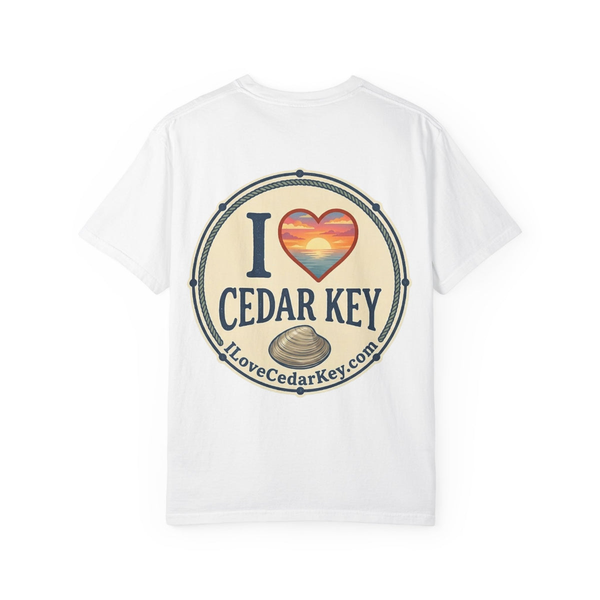 Official "I Love Cedar Key" Logo T-Shirt | Coastal Florida Tee