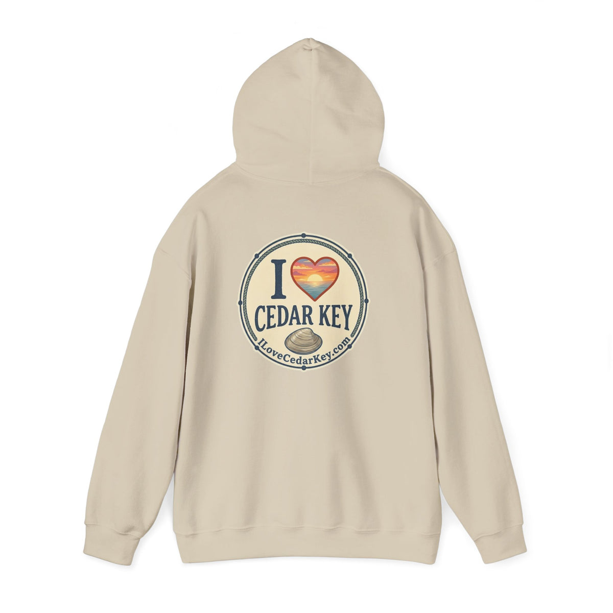 Hoodie - I  Love Cedar Key logo Pullover